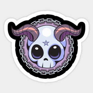 Pastel Goth Kawaii Skull Sticker